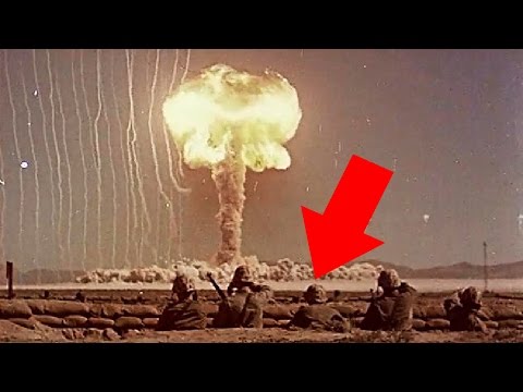 US Soldiers Observing Nuclear Blast - Atomic Bomb Explosion Shock Wave