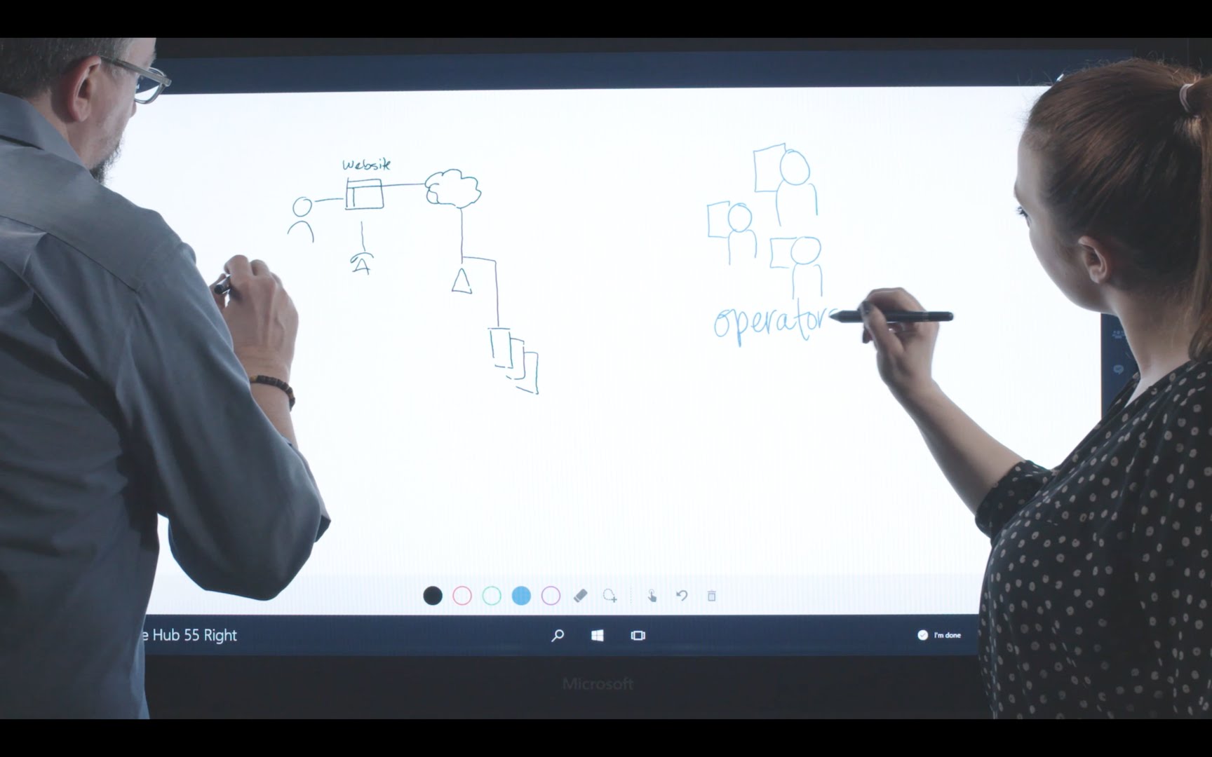 Microsoft Surface Hub Microsoft Surface Hub Whiteboard demo