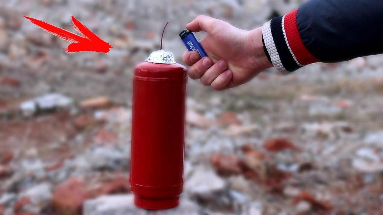 HOW TO MAKE GIANT BOMB FROM FIRE EXTINGUISHER