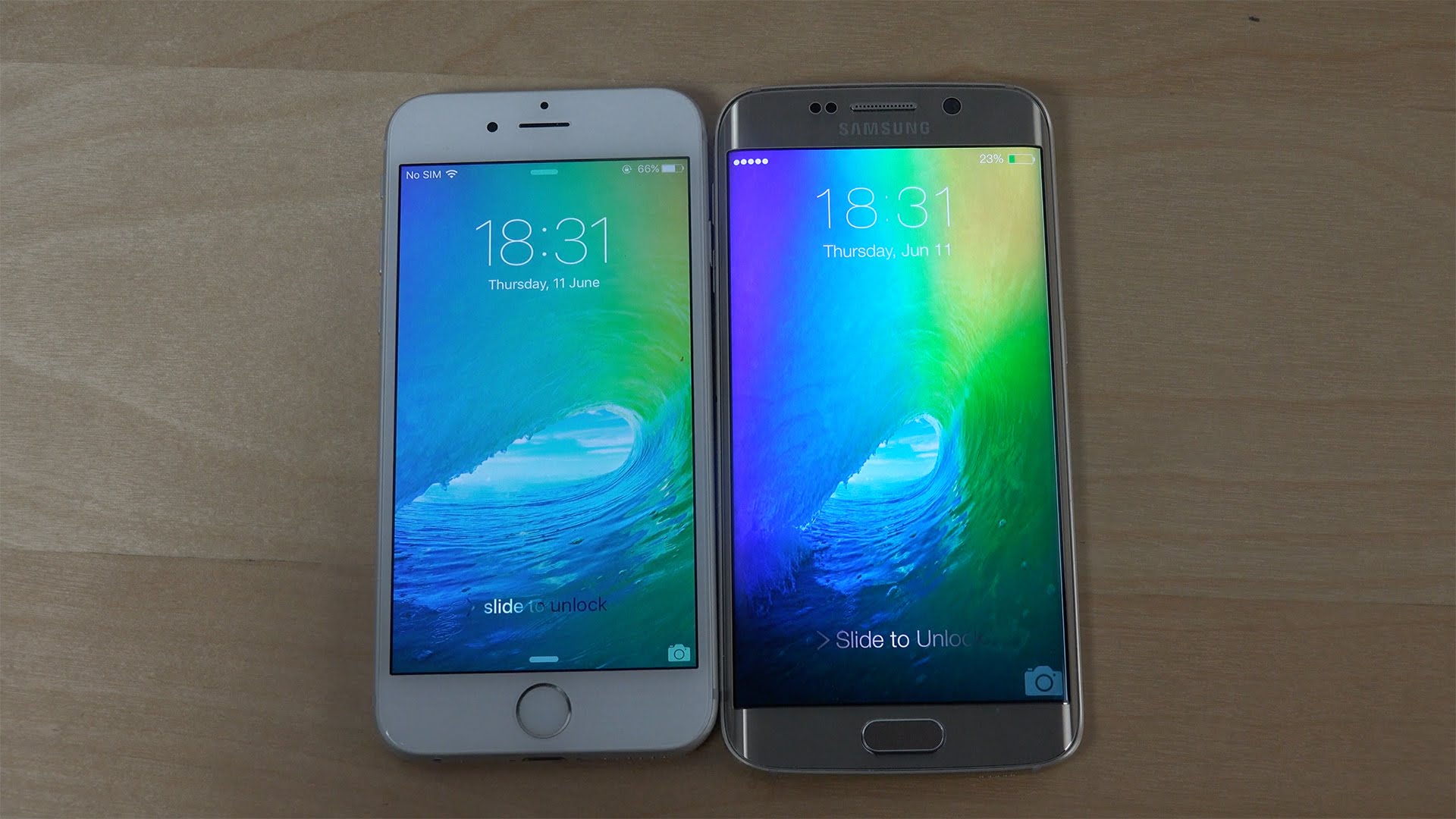 Samsung Galaxy S6 Edge Ios 9 Lock Screen App First Look Comparison 4k