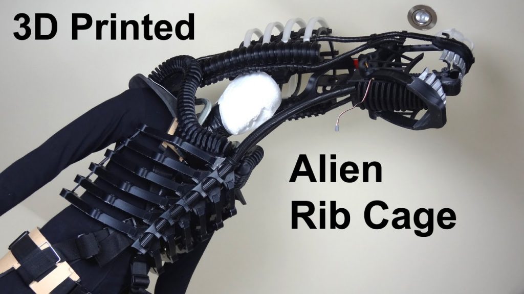 XRobots - 3D Printed Alien Xenomorph Cosplay PART 10, Breastbone & Ribs