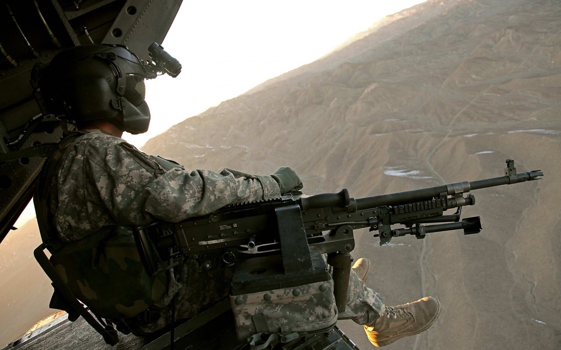 Afghanistan War Helicopter Door Gunners Hunt Shoot