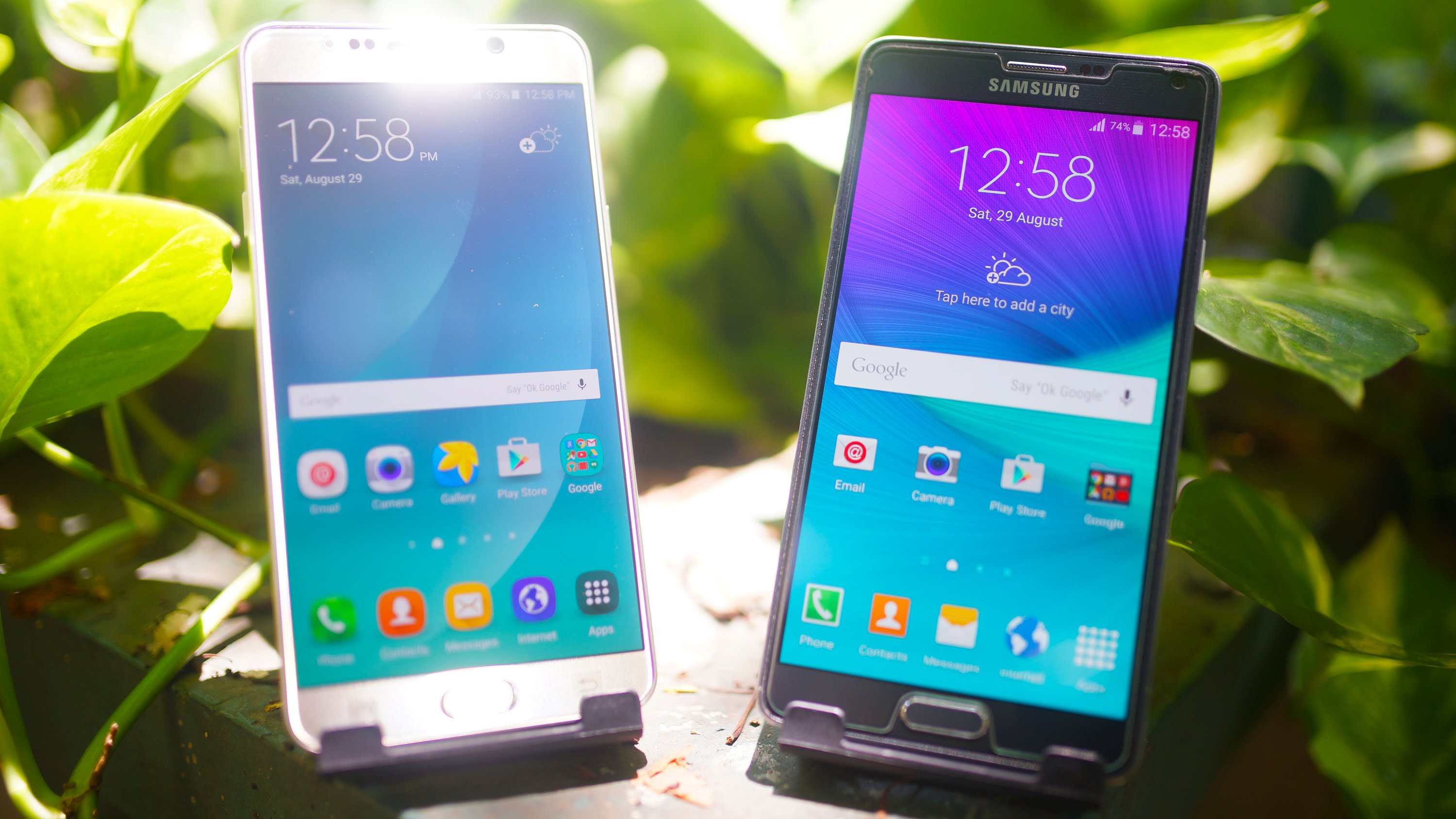 Сравнение Samsung Note 4.