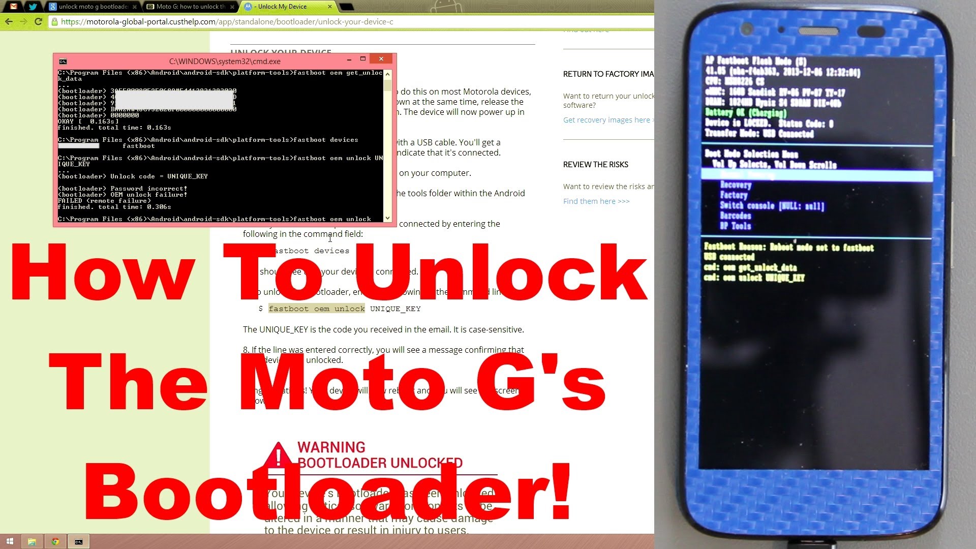 Fastboot unlock failed