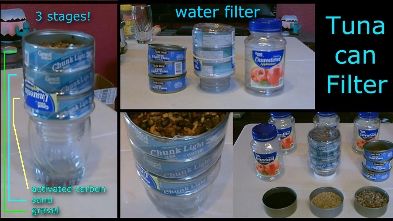 Homemade Water Filter Purifier! The "3TunaCan" Water Purifier