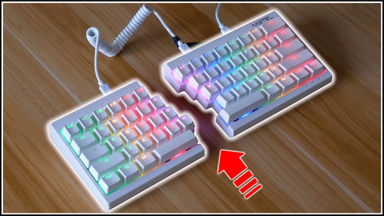 This mechanical keyboard splits in half 