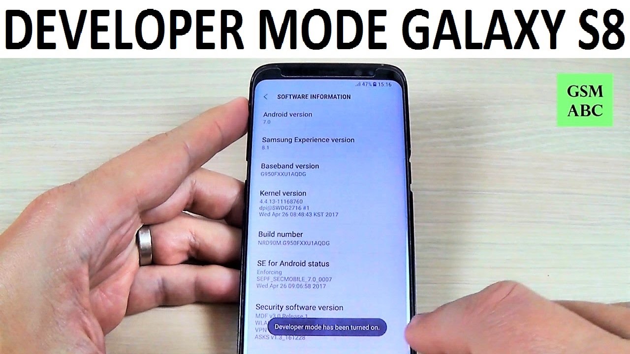 developer options s8