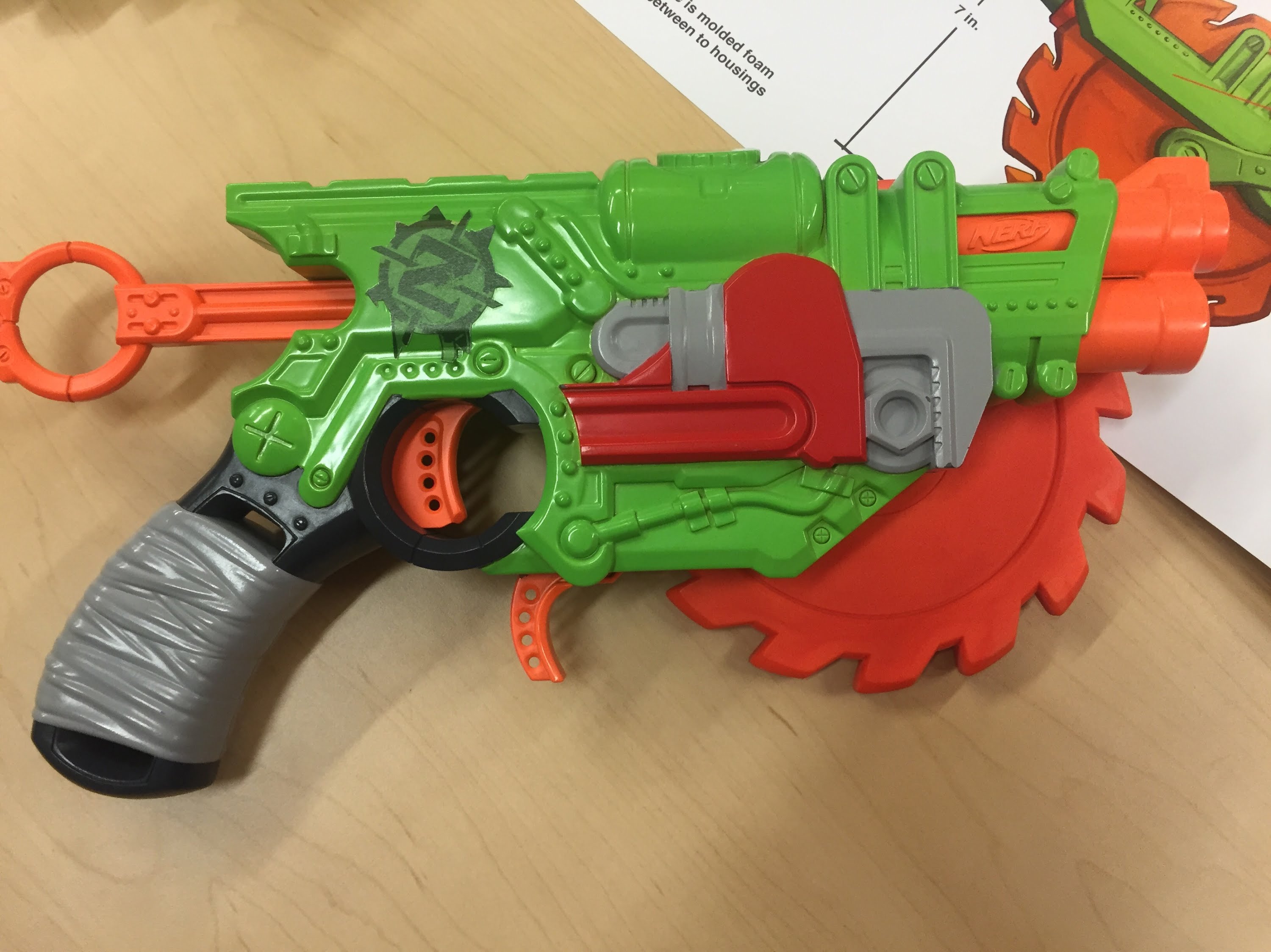 zombie saw nerf gun