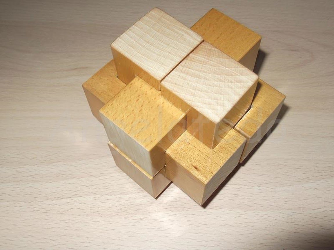 rompecabezas de madera 6 piezas estrella