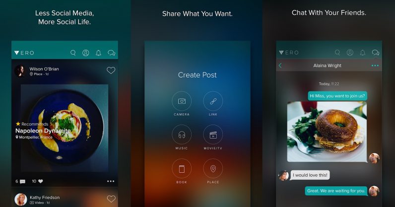Vero, Application, Social Media