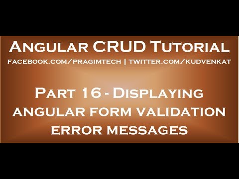 angular form validation error message