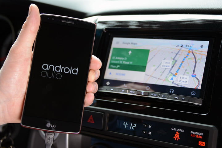 Android Auto, swipe up to unlock