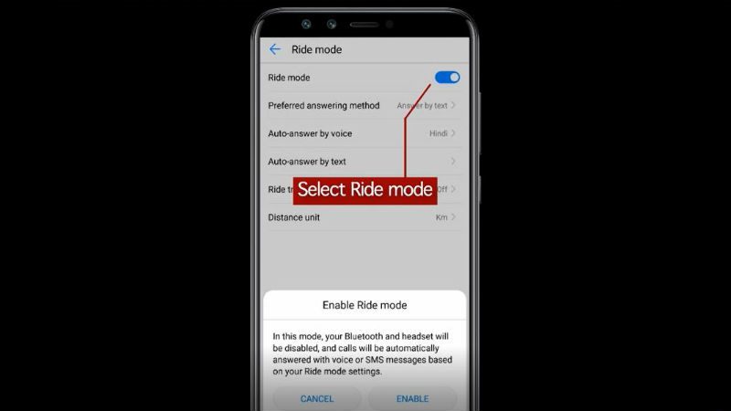 Huawei. Honor 9, Ride Mode