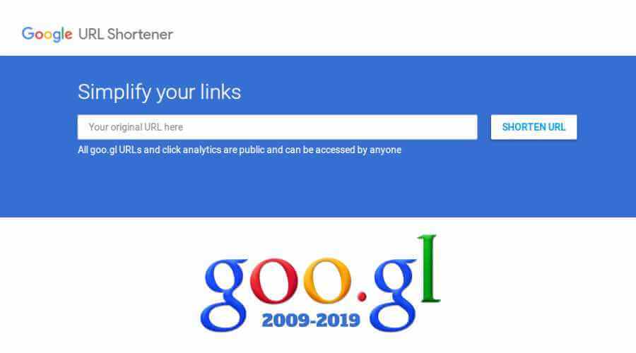 Google, URL shortener