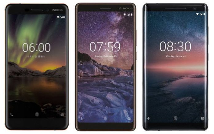 Nokia 6, Nokia 7 Plus, Nokia 8 SIROCCO
