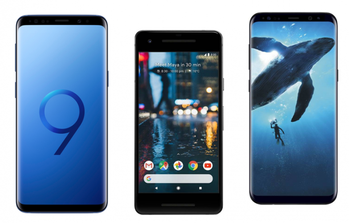 Samsung, Galaxy S9, Google Pixel 2