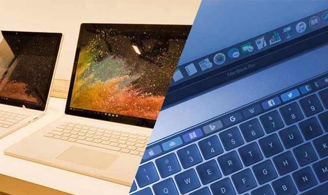 Microsoft Surface Laptop 2 vs Apple MacBook Pro