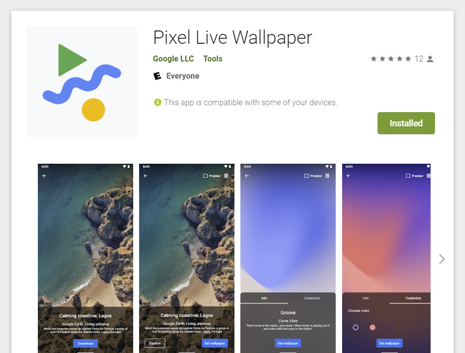 Live Wallpaper App For All Pixel 4
