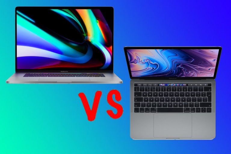macbook pro 13 inch and 16 inch